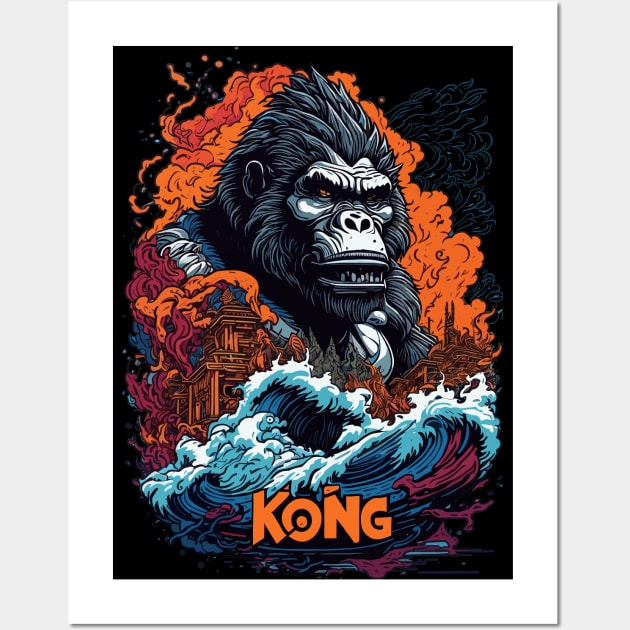 Skull Island King: Majestic Kong Wall Art by Robiart